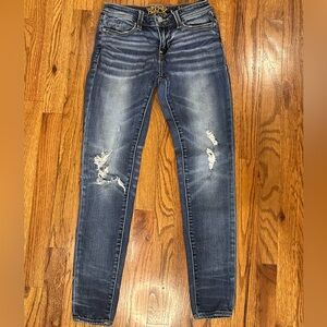 Buckle Black Ankle Skinny women’s distressed jeans size 24